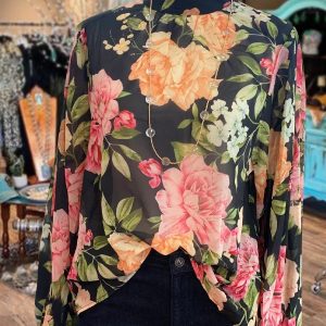 Casual Floral Print Long Sleeve Blouse