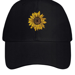 Women’s Sunflower Print Cotton Fit Adjustable Hat